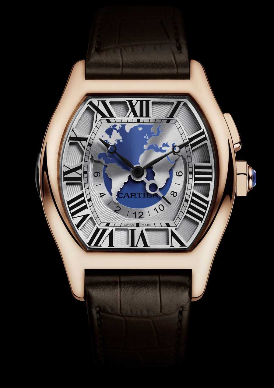 Komplexe Reiseuhr: die Tortue Weltzeit von Cartier Uhren Freiburg Replik 