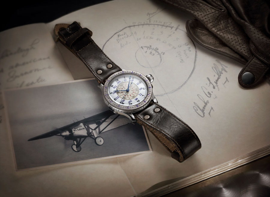 Die Original-Stundenwinkeluhr, die gemeinsam mit Charles Lindbergh entwickelt worden ist, wird im Longines 3 Estrellas Replik Museum in Saint-Imier ausgestellt und diente als Vorlage für The Lindbergh Hour Angle Watch 90th Anniversary.