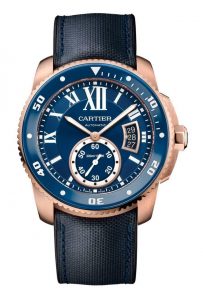 Cartier: Calibre de Cartier Uhren Nachbildung Replik  Diver Blue in Rotgold