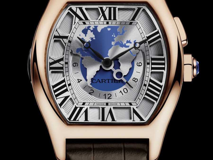 Komplexe Reiseuhr: die Tortue Weltzeit von Cartier Uhren Freiburg Replik