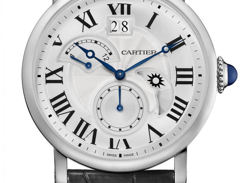 Cartier: Rotonde de Cartier Uhren Damen Preise Replik  Second Time-Zone in Edelstahl
